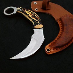 Kerambit Ukir Silat Motif Rusa Kerambik Seni 2 Sisi