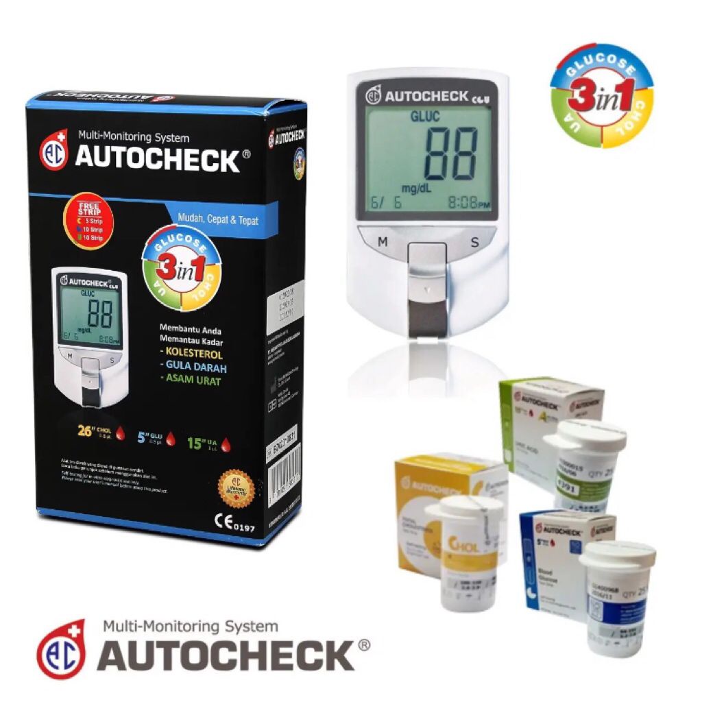 Jual Alat Cek Gula Darah Asam Urat Kolesterol Merk Autocheck In