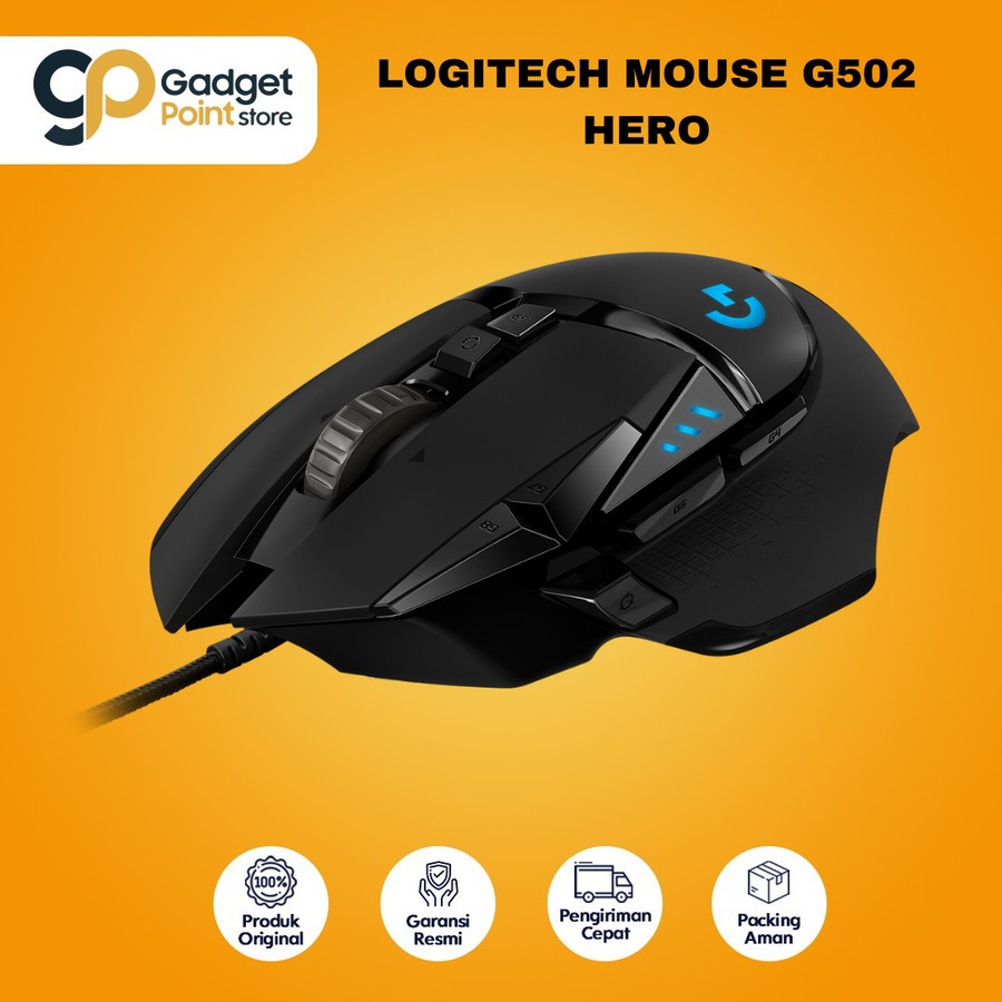 Mouse Gaming | Logitech Mouse G502 HERO Gaming Original - Garansi Resmi 2 Tahun