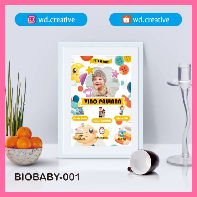 Cetak Biodata Kelahiran Bayi - Cetak Bio Bayi Baru Lahir Termurah
