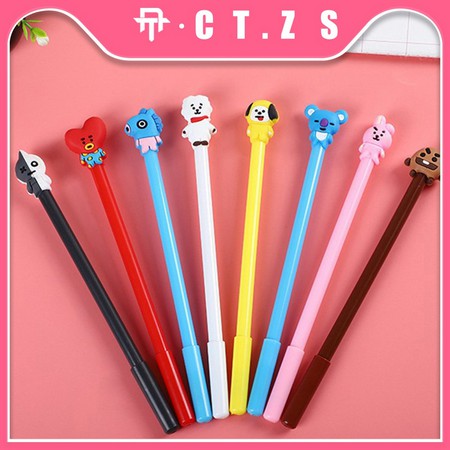 

[PROMO 2020] KPOP Pena Pulpen Pensil Gel Lucu Cute Karakter Kartun Bangtan Boys BT21 BTS Army