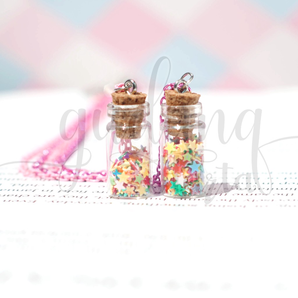 Kalung BFF Bottle Of Stars Kalung Couple Botol Berisi Bintang Lucu GH 204317