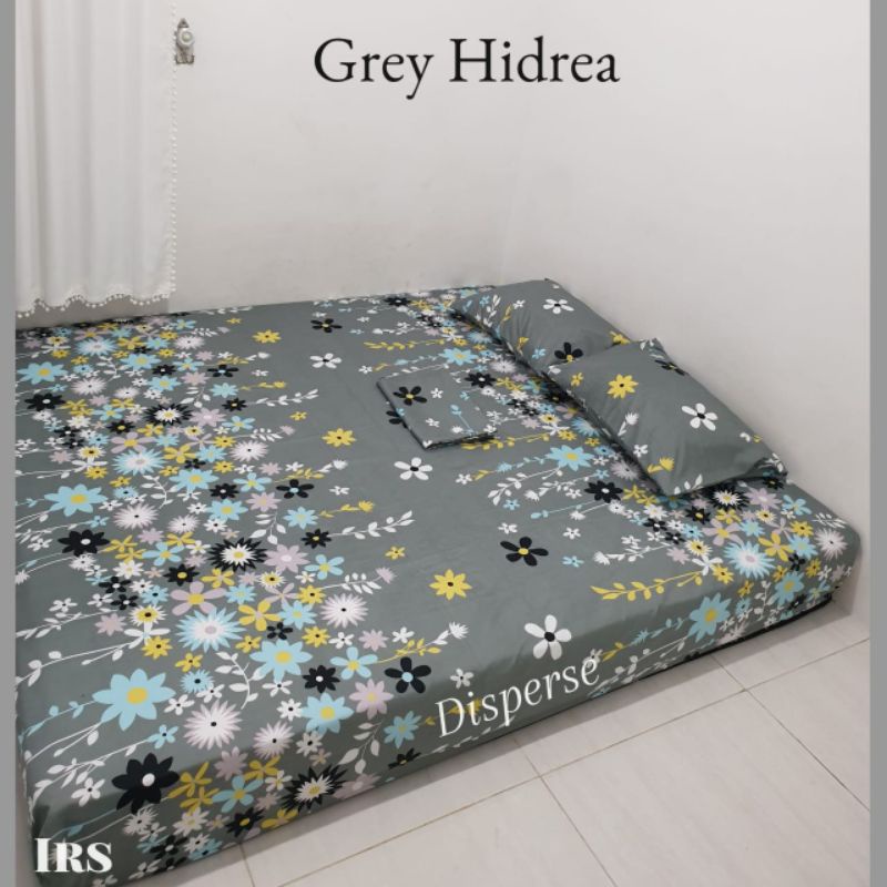 Sprei homemade murah bahan katun disperse motif Starbucks/Grey Hidrea