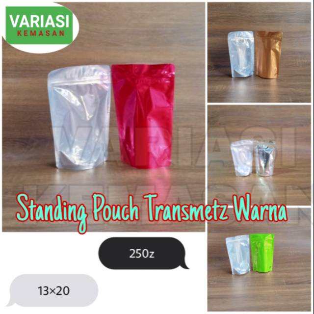 Standing Pouch Warna Kombinasi 13x20cm 250gr/stand Pouch/plastik Klip Kpack