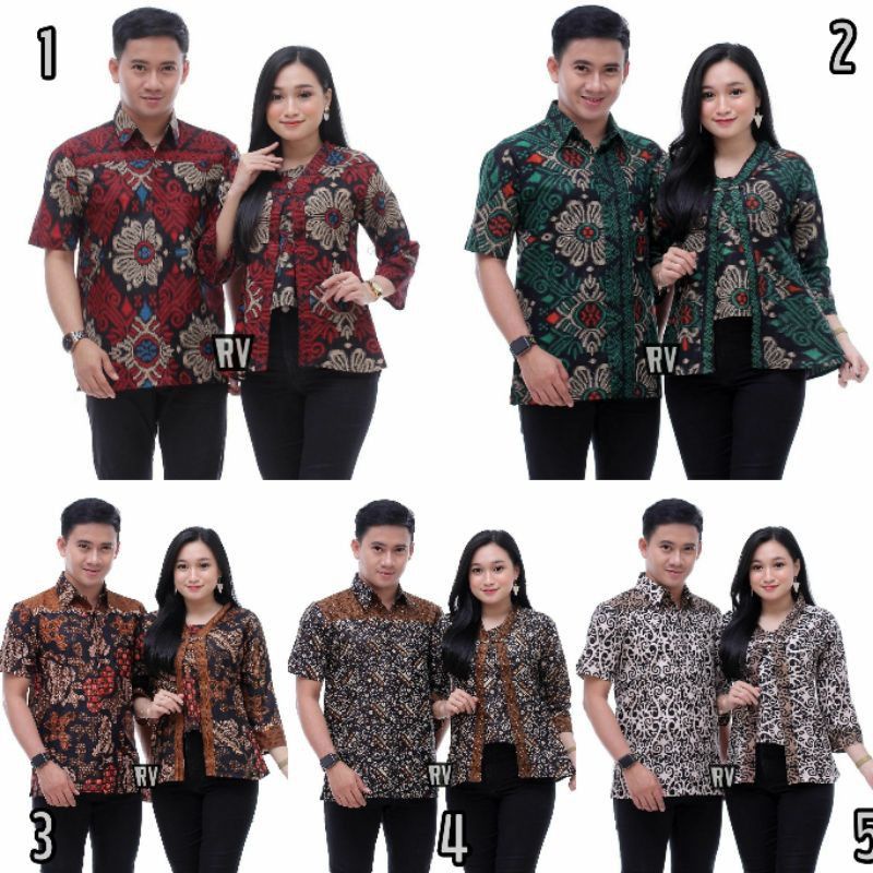 dres batik couple kekinian modern