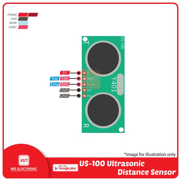 US-100 US100 ULTRASONIC SENSOR MODULE