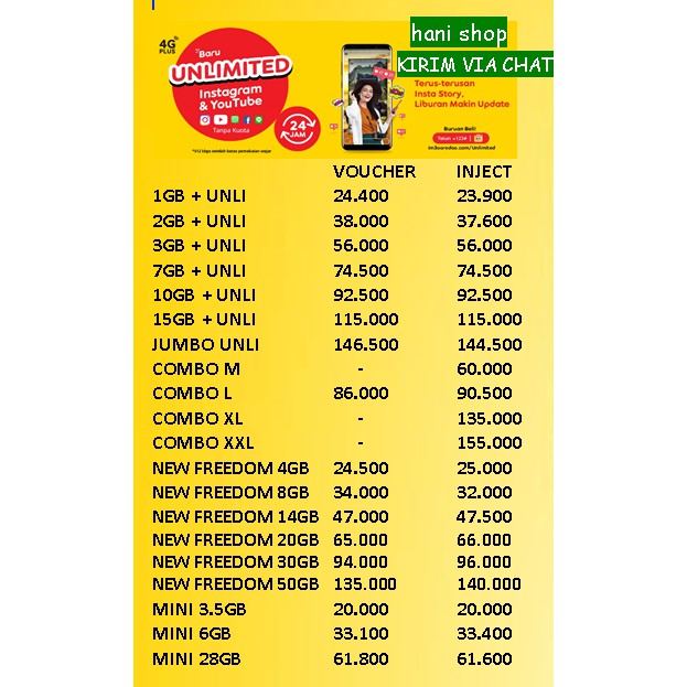 Paket Im3 Harga Terbaik Voucher September 2021 Shopee Indonesia