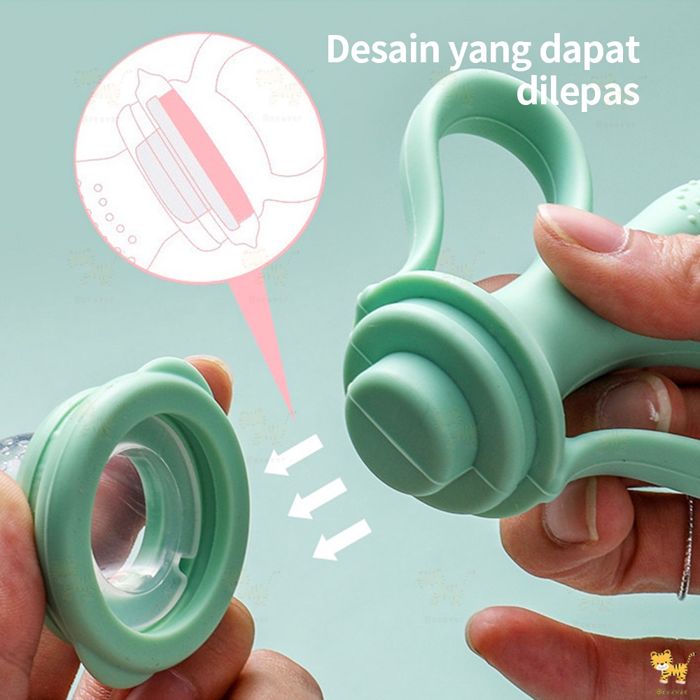 Teether bayi + dot buah bayi 2 in 1 empeng bayi-4
