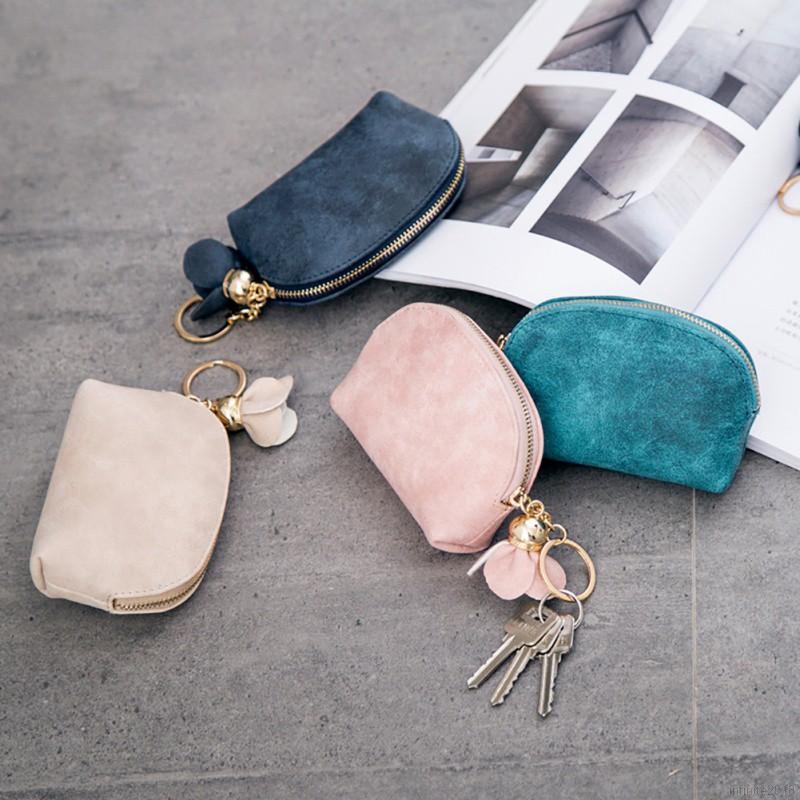 Dompet Kecil Bahan Kulit Imitasi dengan Liontin Bunga Dompet Kecil Bahan Kulit Imitasi dengan Liontin Bunga