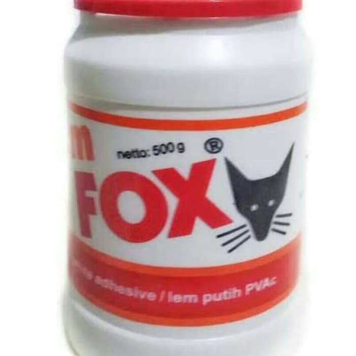 LEM FOX putih original PVAC 500 gram / perekat serbaguna Slime kayu / Lem Aica