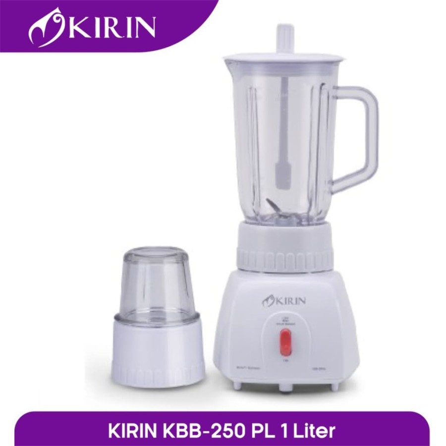 KIRIN KBB 250 PL - Blender Plastik 1 LIter 2in1 2 Tabung