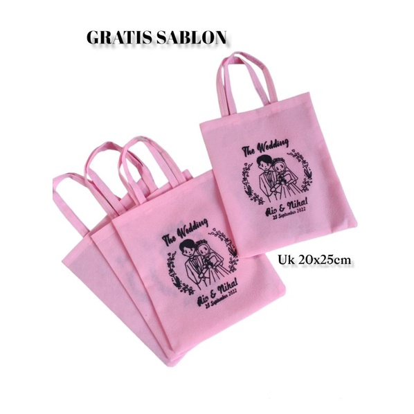 Jual Tas Souvenir Pernikahan Goodie Bag Tas Bingkisan Tas Ulang Tahun Tas Hajatan Uk 20x25cm 9964