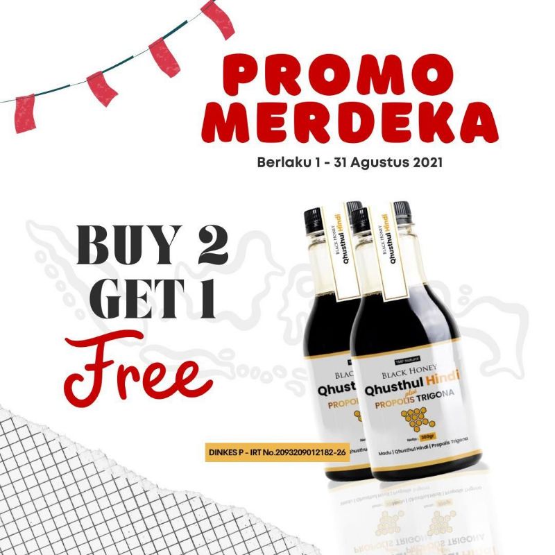BLACK HONEY QHUSTHUL HINDI PROPOLIS TRIGONA (PROMO AGUSTUS BELI 2 GRATIS 1)