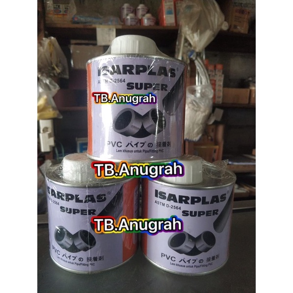 LEM PIPA ISARPLAS KUAS / LEM PIPA ISARPLAS KUAS/ LEM PIPA PVC / LEM PRALON KALENG 400gr