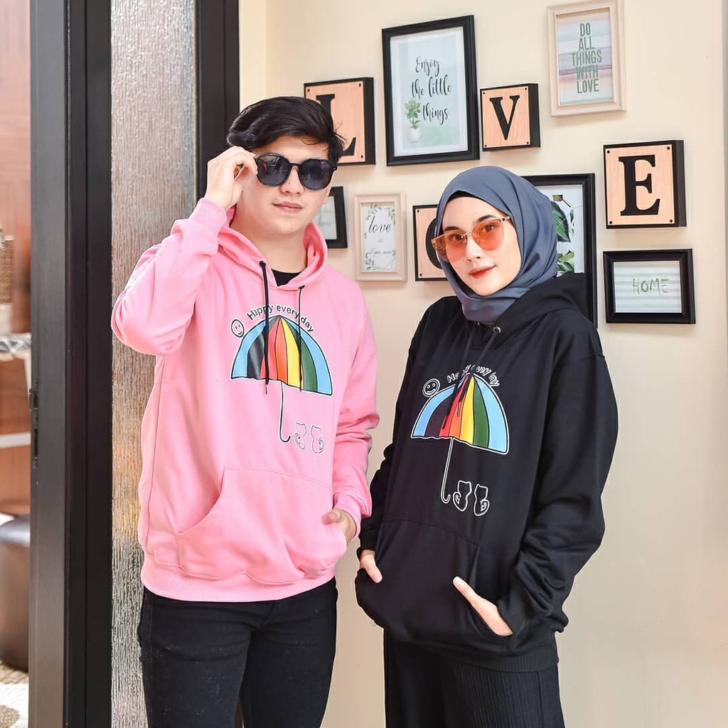 SWEATER REMAJA WANITA KOREA CASUAL UMBRELLA RAINBOW SWEATER ALL SIZE TRENDING STYLISH KECE