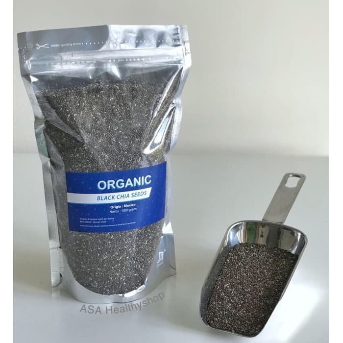

Organic Black Chia Seeds Mexico 500 gram -Organic Chiaseed / Chia seed