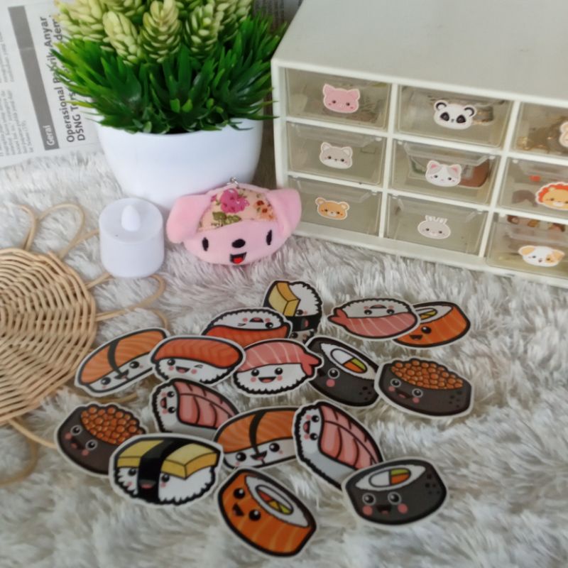 

Sticker Aesthetic Sushi Series || sticker satuan aesthetic