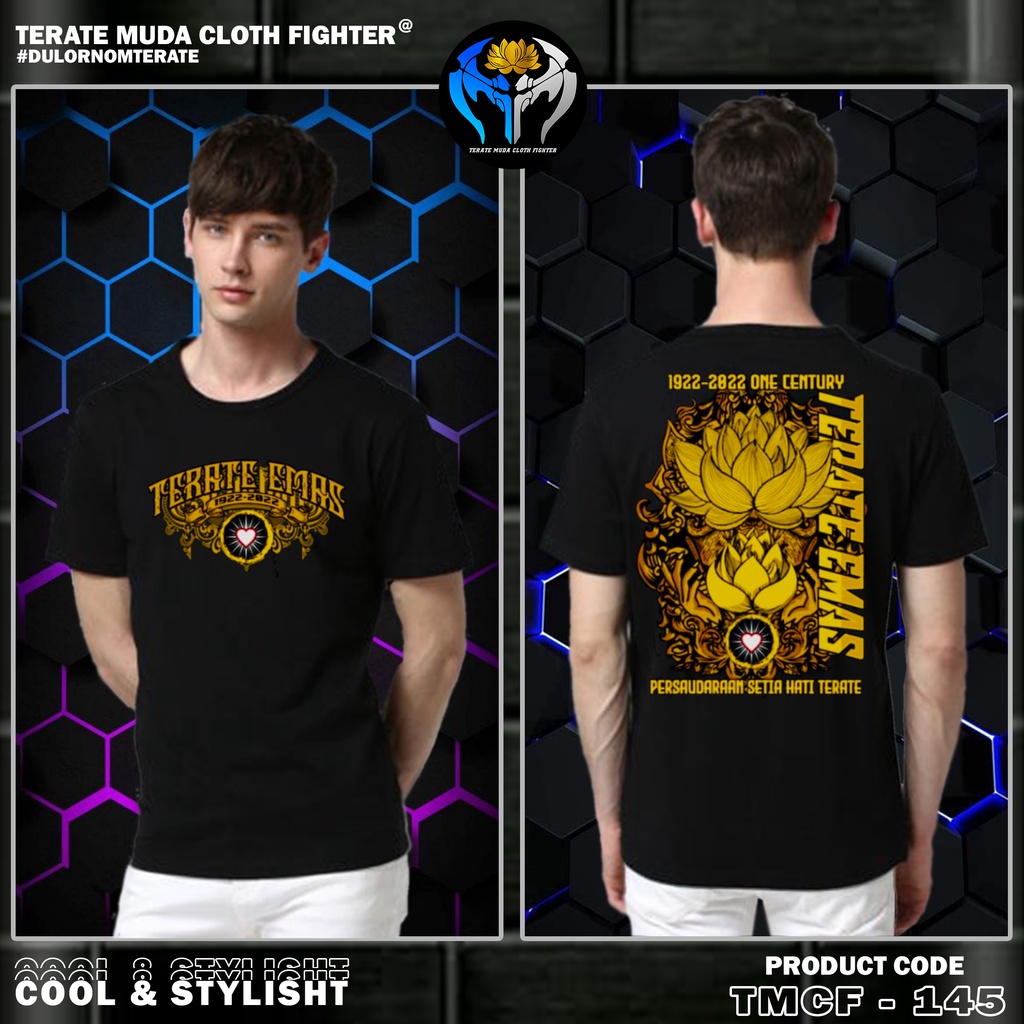 KAOS PSHT SATU ABAD 1922 - 2022 CULTURE BUNGA TERATE EMAS JAPANESE STYLE - LENGAN PANJANG (BISA COD)