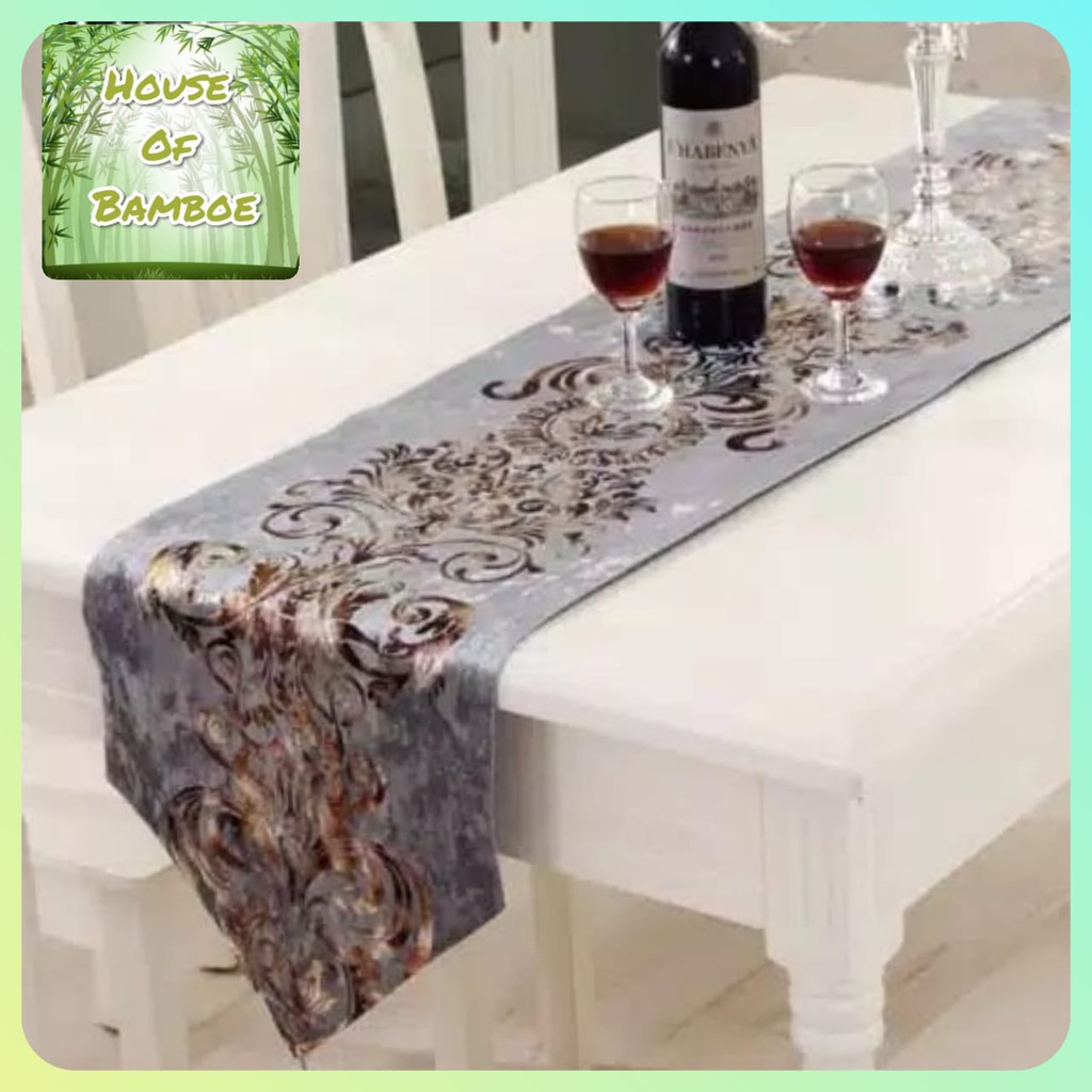 Table Runner Taplak Meja Europe Ukuran 180, 210, 250 Cm