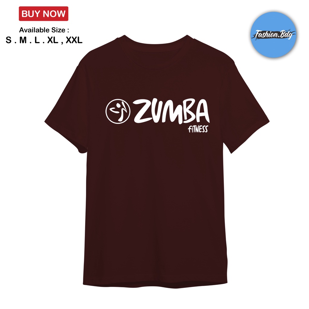 Kaos Baju Wanita Logo Zumba Fitness Ping Fanta Pelangi Katun Combed 30s Kaos Lengan Pendek Wanita