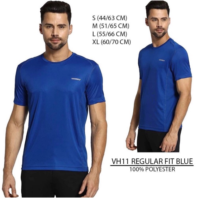 Kaos pria olahraga regular fit branded VAN HAUSEN original