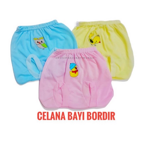 1 LUSIN Celana bayi 0-6 bulan POP BORDIR