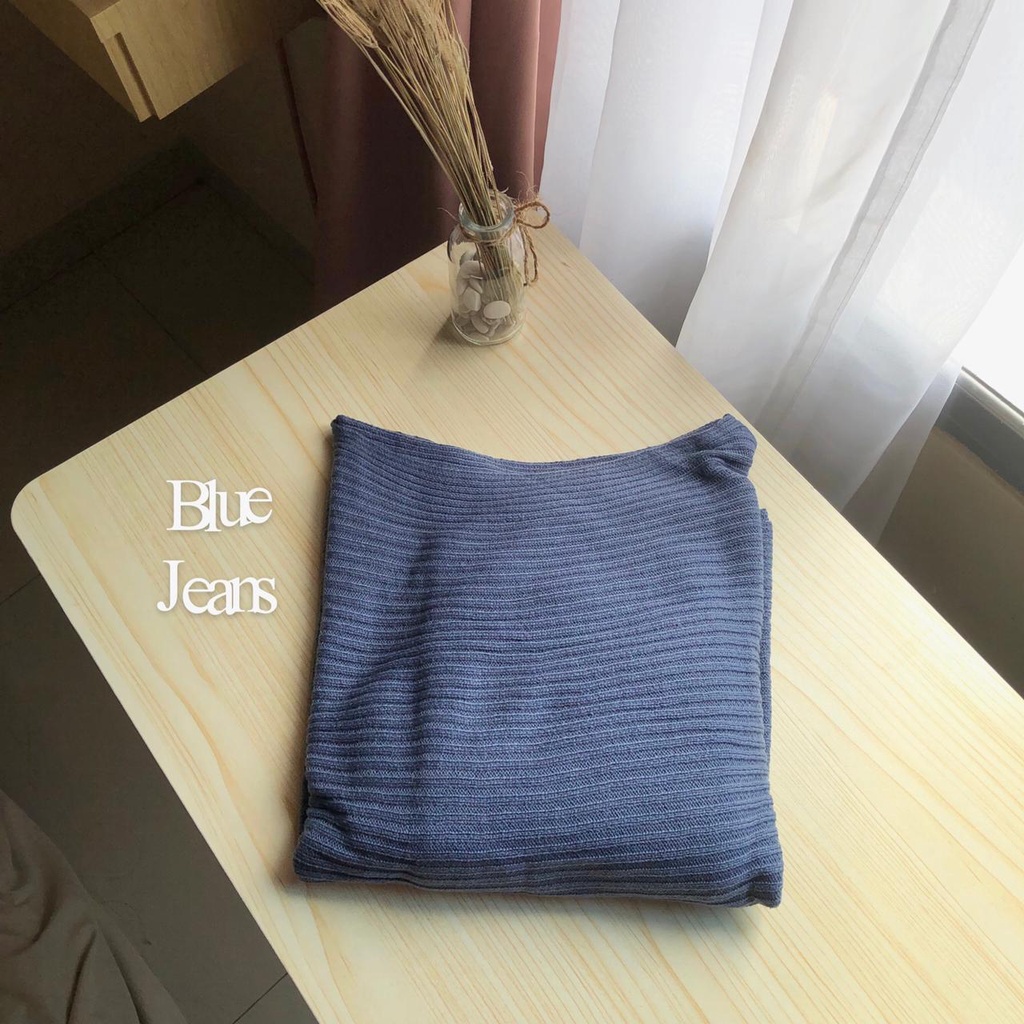 batwing sweater atasan rajut blouse rajut-Sweater blue jeans