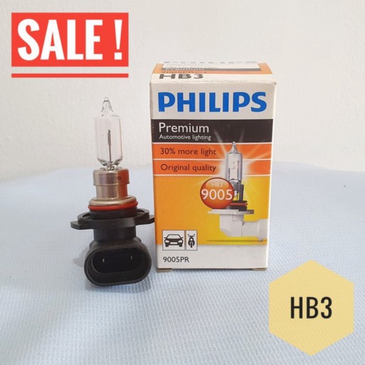 Jual Philips Premium Vision HB3  9005 65 Watt - Lampu Halogen Mobil High Beam  Hi Beam  Tembak  Dim 