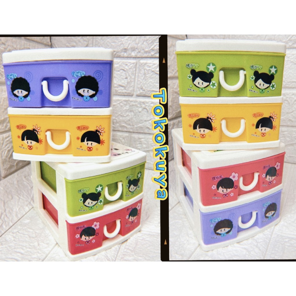 LACI 2 SUSUN PLASTIK TEBAL/LACI PENYIMPANAN BARANG