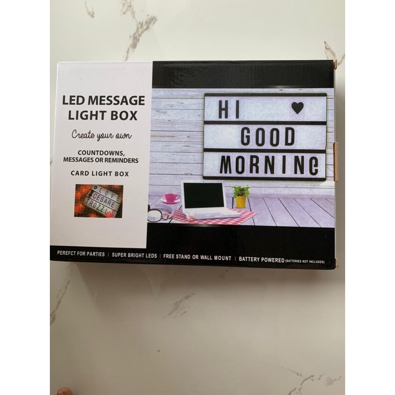 DIY letter cinema LED message light box (A4-1141/black)