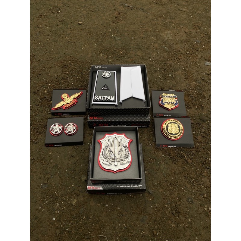 PAKET HEMAT pangkat SATPAM + KEWENANGAN + GADA + MONOGRAM + MITRA POLRI