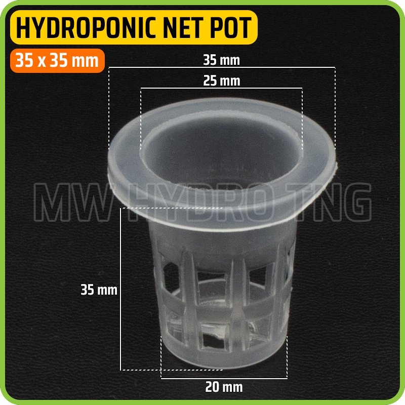 Netpot Hidroponik / Hydroponic Net Pot - 35 x 35 mm