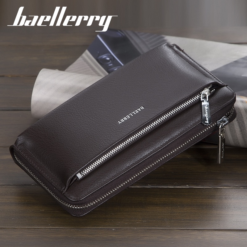 BAELLERRY S1081 Dompet Pria Wanita Panjang Bahan Kulit PU Leather Premium WATCHKITE BAEOS-5