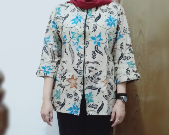 Tunik Zipper Tunik Batik Banyak Motif Pilihan Size L Dan Xl