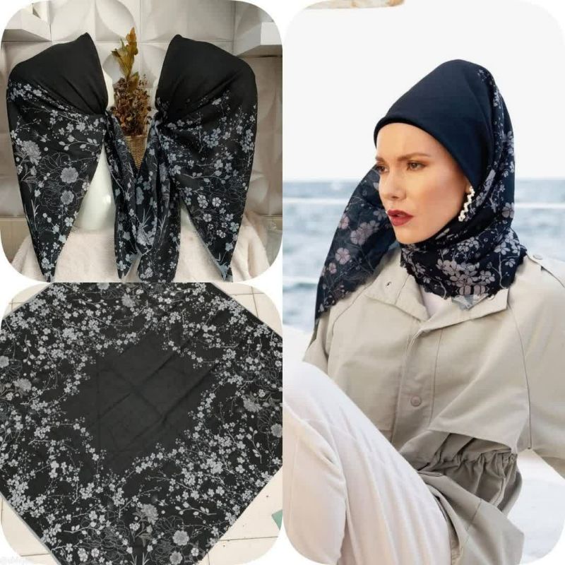 Hijab motif lasabelle / branded kw segiempat