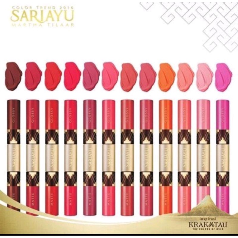 LIPSTICK SARIAYU DUO LIP COLOR MATTE &GLOSSY