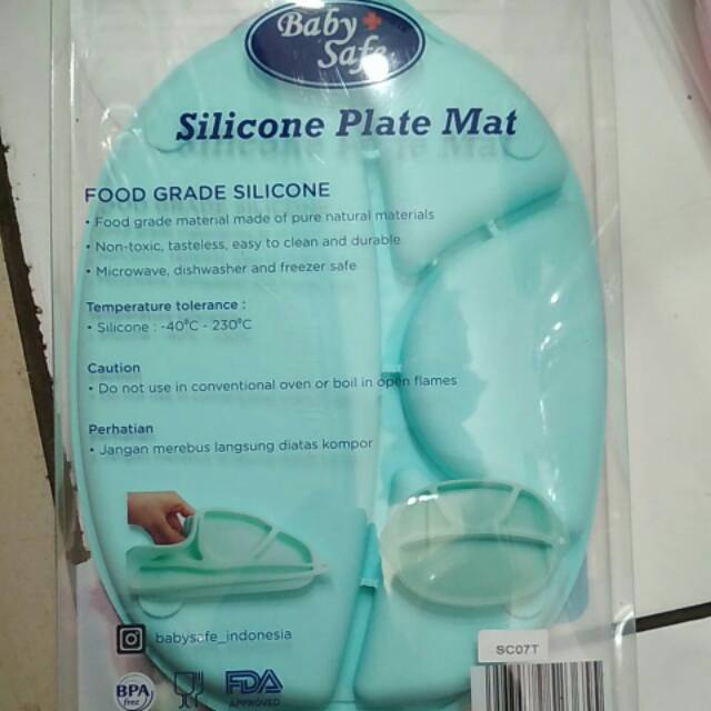 Baby safe silicone plate