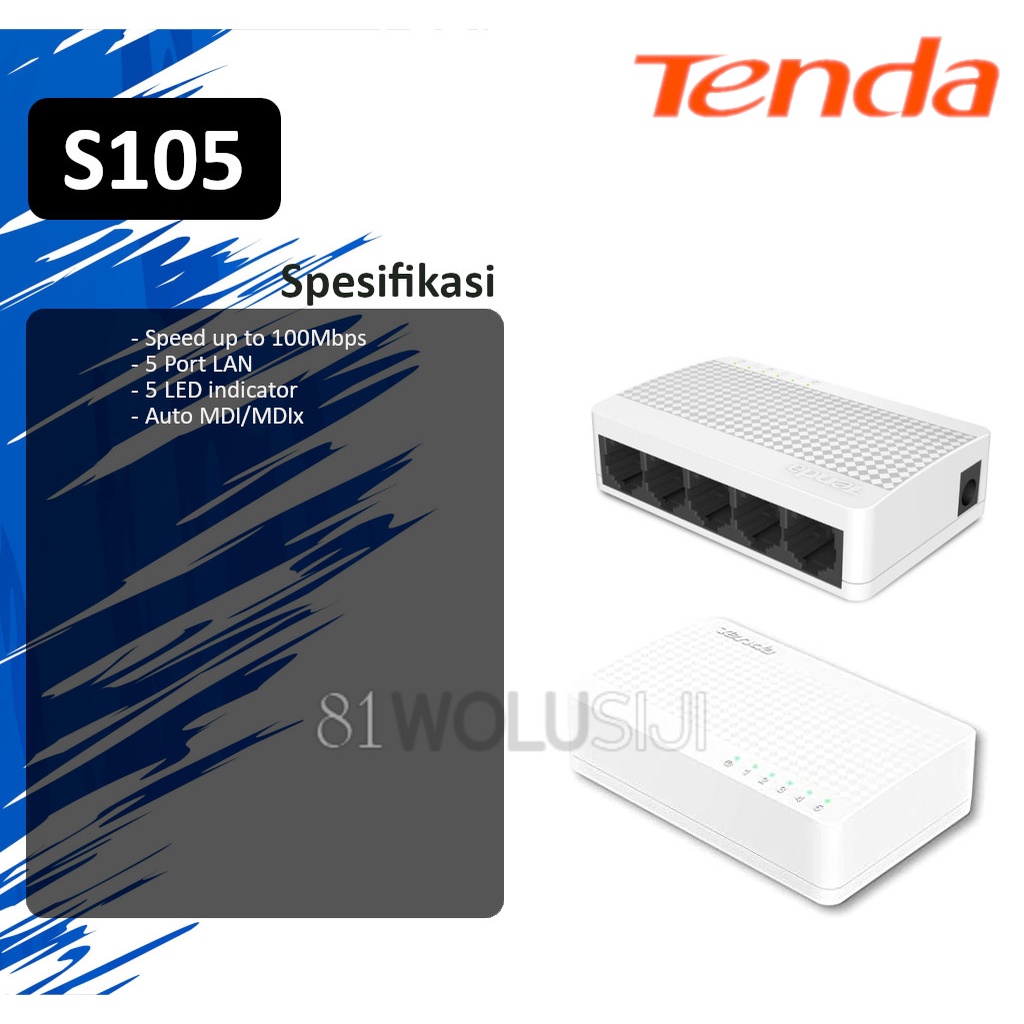 Switch/Hub Tenda S105 5-port 10/100Mbps