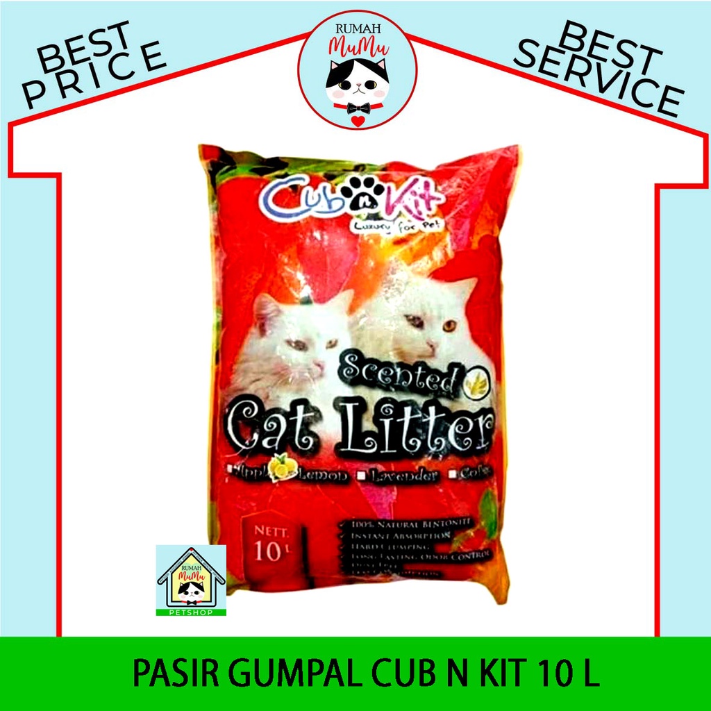 PASIR GUMPAL KUCING CUB N KIT 10 LITER KHUSUS INSTANT DAN SAMEDAY