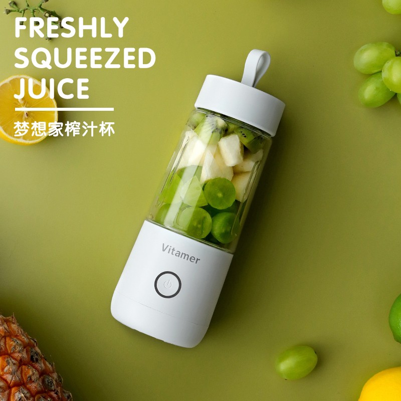 VITAMER BLENDER PORTABLE PREMIUM 500ML Blender Juice mini USB 4 mata FREE DUS+BUBLE PACKING