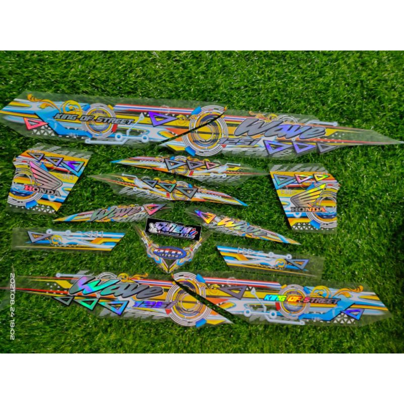 STRIPING TRANSPARAN SUPRA X 125 HOLOGRAM WAVE 125