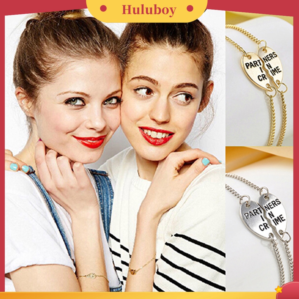 Hu Hu Hu Hu Hu Alat Bantu Pasang Kacamata♡ 2pcs Gelang Bangle Wanita Bentuk Hati Bahan Alloy Untuk Pesta