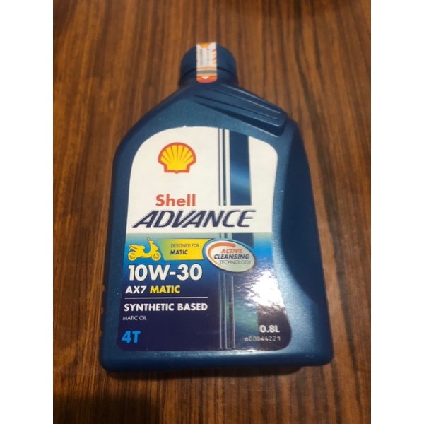 Paket Oli Mesin Shell Advance AX7 Scooter Matic 10W/30 4T isi 0,8Liter dan AHM GEAR 120ml