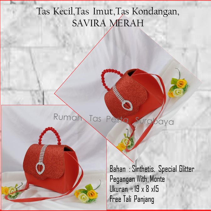 Tas Kecil,Tas Imut,Tas Kondangan,SAVIRA MERAH