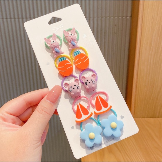 Ikat Rambut anak Perempuan Wanita Lucu Set isi 10 Pcs NJ148