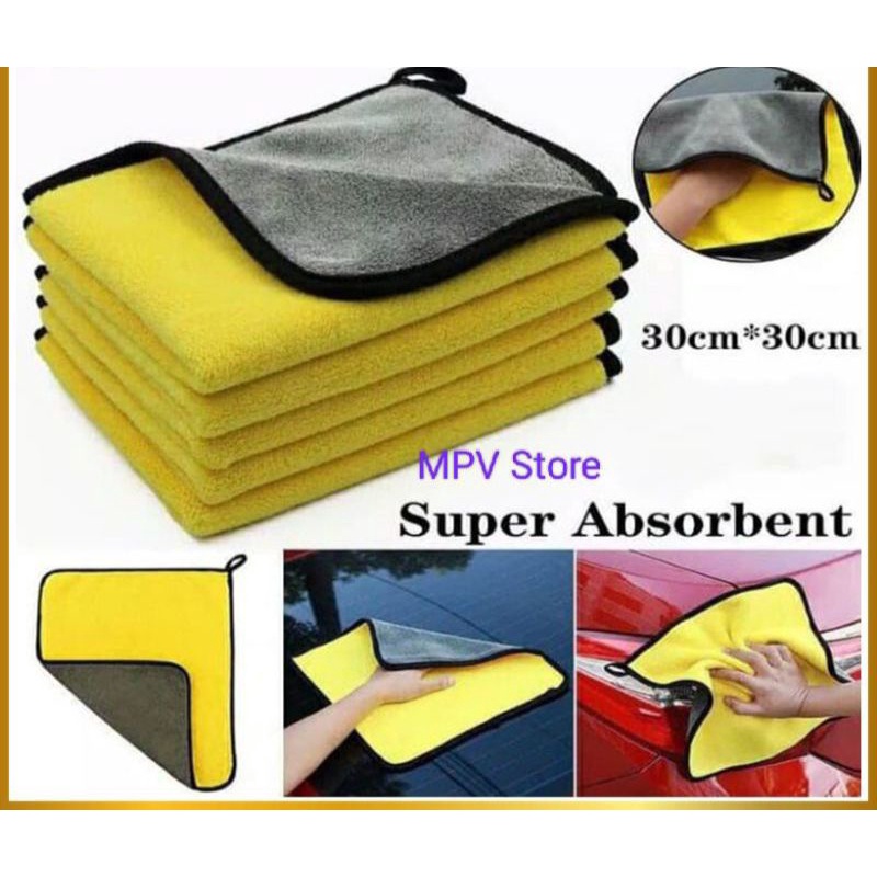 Kain Lap Microfiber Uk 30×30Cm Tebal ,Kain Lap Serba guna ,Kain Lap Mobil,Dll