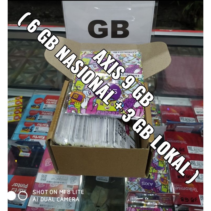AXIS 12 GB ( 9  GB NASIONAL + 3 GB LOKAL )