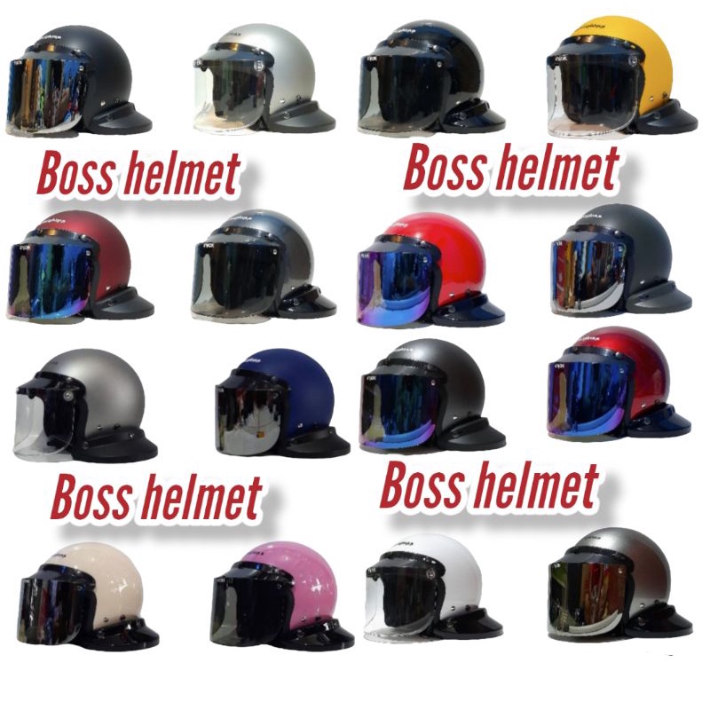 HELM CARGLOSS CFM RETRO KACA DATAR ORIGINAL