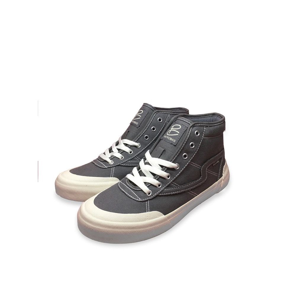 PATROBAS EQUIP HIGH BLACK WHITE, NAVY, MAROON & CHARCOAL - Sepatu  Sneakers Canvas Pria/Wanita Patrobas Original-Charcoal