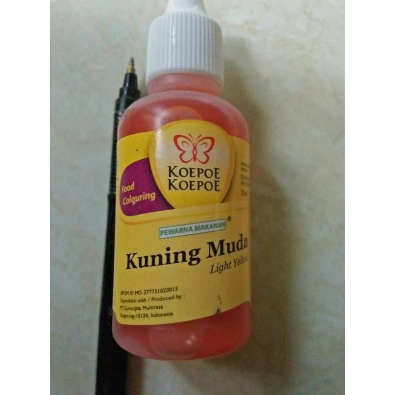 

31.87-Kue- Pewarna Kuning Muda+Koepoe-Koepoe 30Ml+Untuk Makanan Dan Minuman -Terlengkap-Termurah-